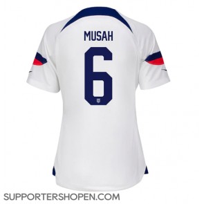 Förenta staterna Yunus Musah #6 Hemma Matchtröja Dam VM 2022 Kortärmad